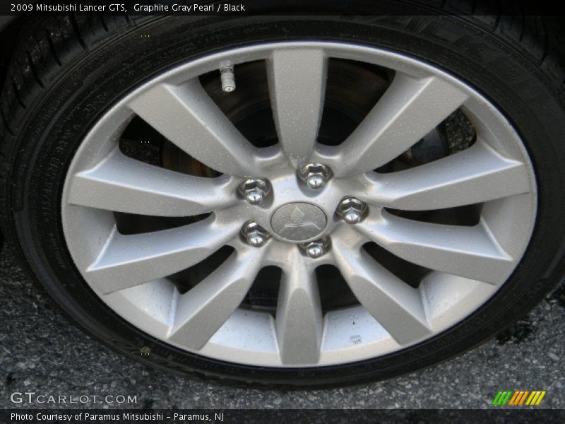 Graphite Gray Pearl / Black 2009 Mitsubishi Lancer GTS
