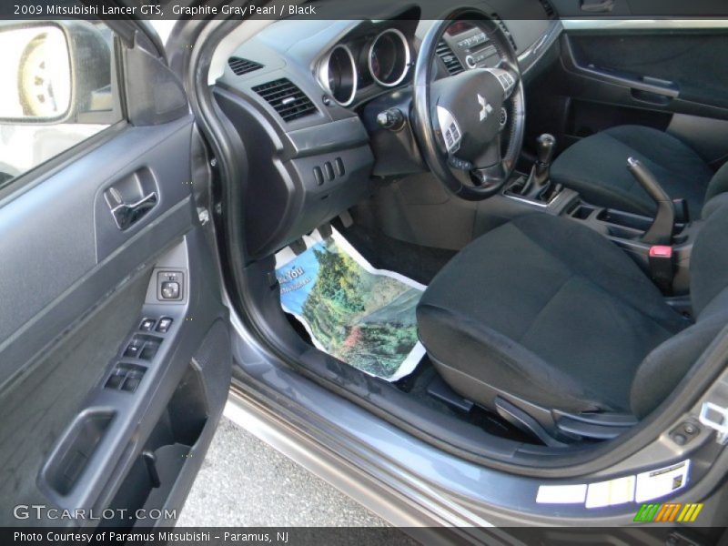Graphite Gray Pearl / Black 2009 Mitsubishi Lancer GTS