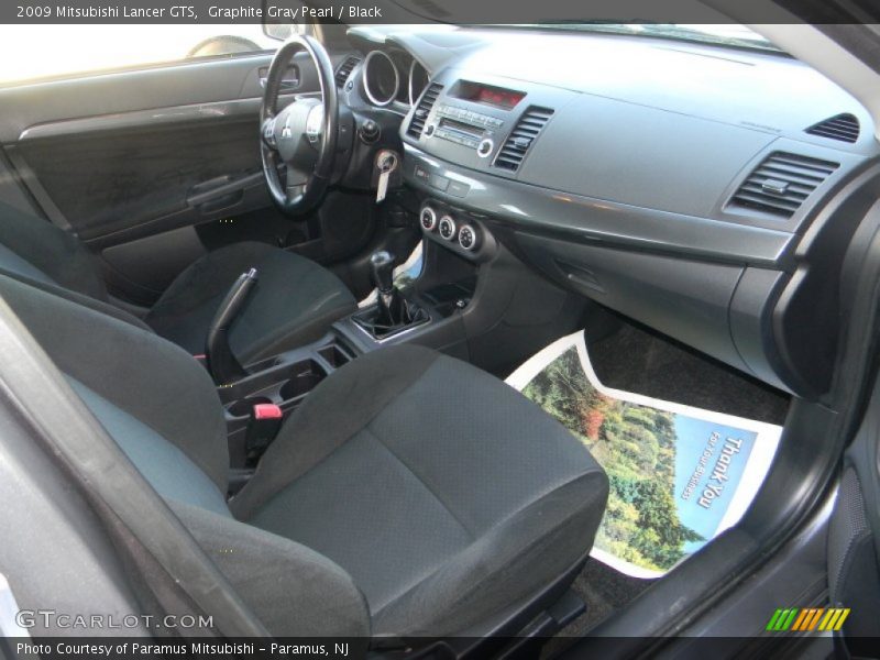 Graphite Gray Pearl / Black 2009 Mitsubishi Lancer GTS