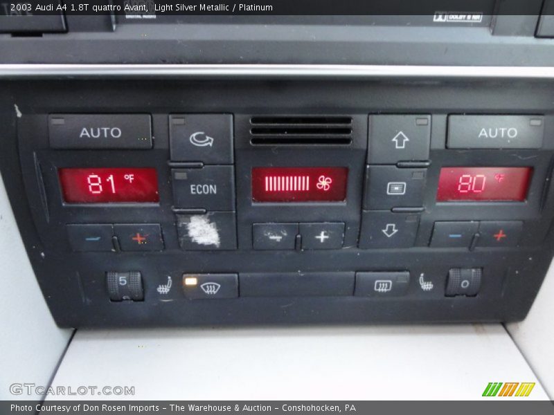 Controls of 2003 A4 1.8T quattro Avant