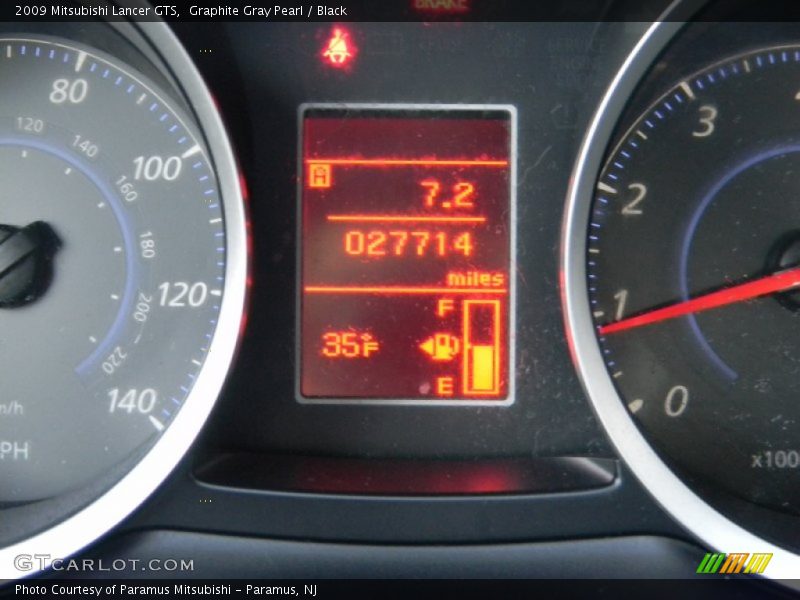 Graphite Gray Pearl / Black 2009 Mitsubishi Lancer GTS