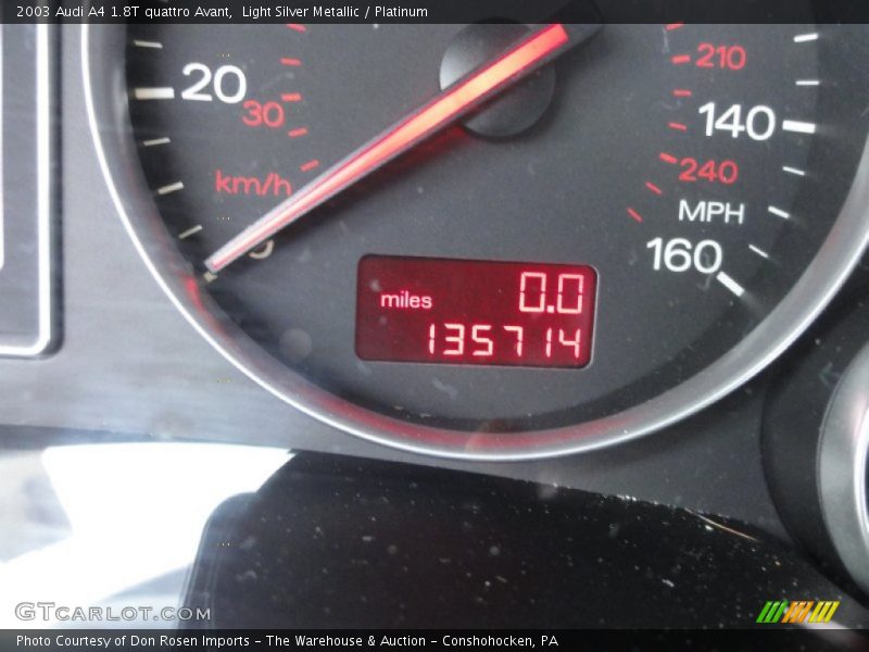 Light Silver Metallic / Platinum 2003 Audi A4 1.8T quattro Avant