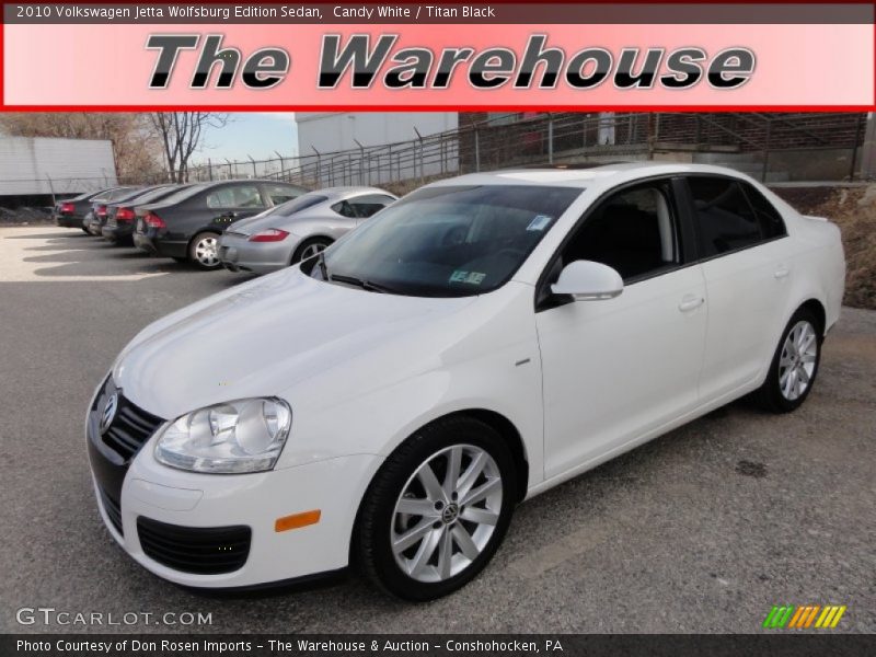Candy White / Titan Black 2010 Volkswagen Jetta Wolfsburg Edition Sedan