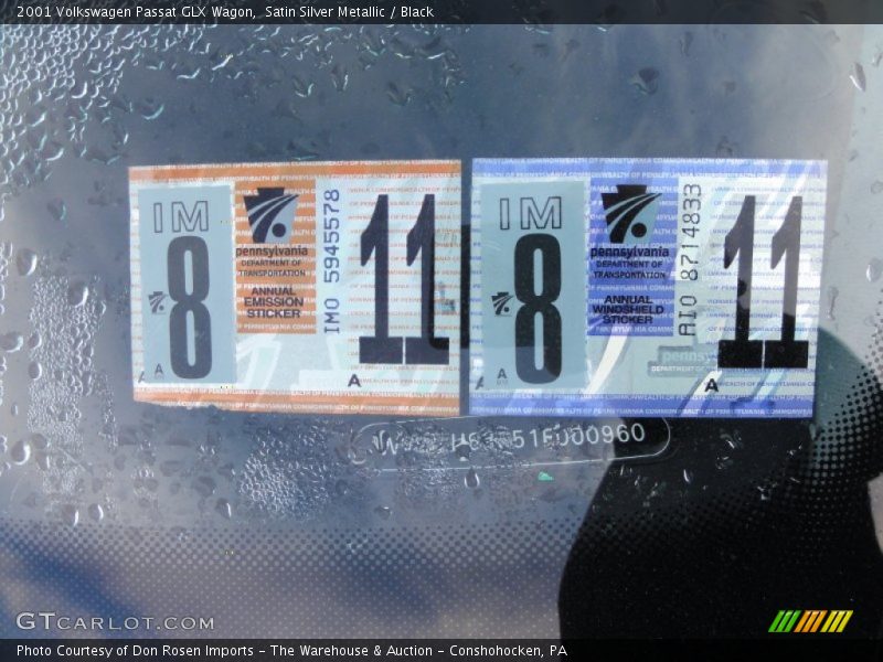 Satin Silver Metallic / Black 2001 Volkswagen Passat GLX Wagon