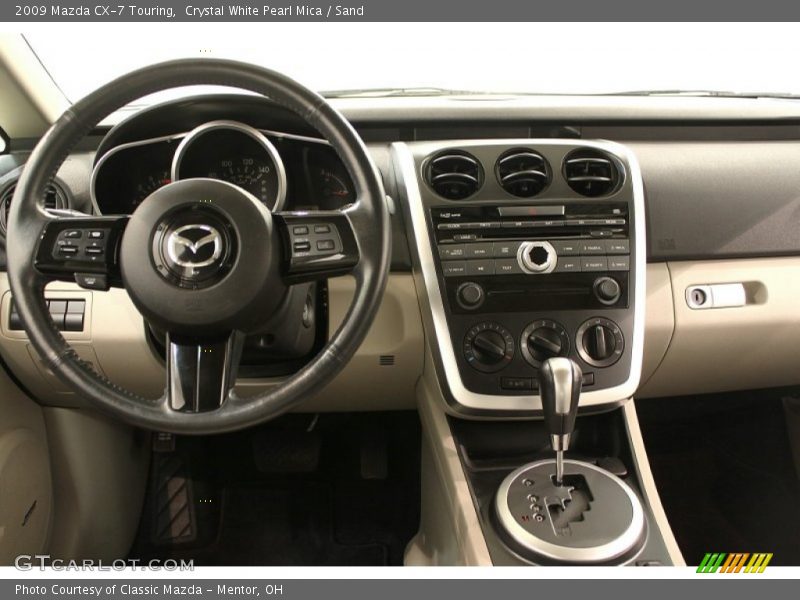 Crystal White Pearl Mica / Sand 2009 Mazda CX-7 Touring