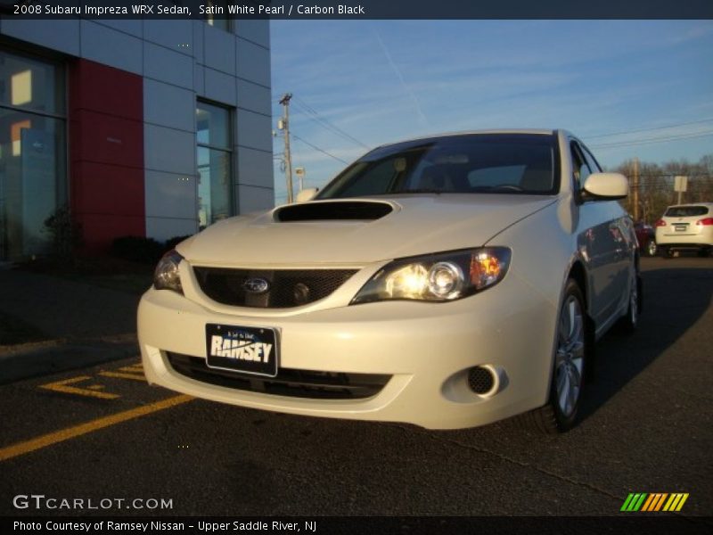 Satin White Pearl / Carbon Black 2008 Subaru Impreza WRX Sedan