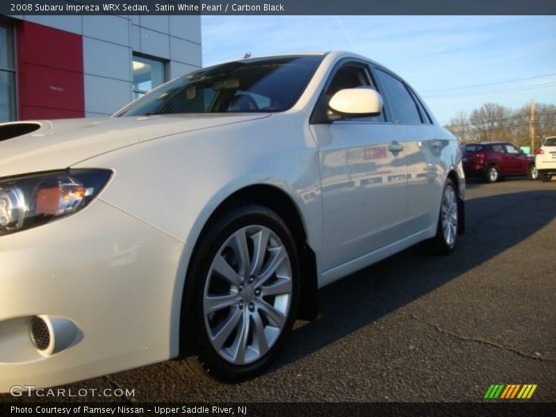 Satin White Pearl / Carbon Black 2008 Subaru Impreza WRX Sedan