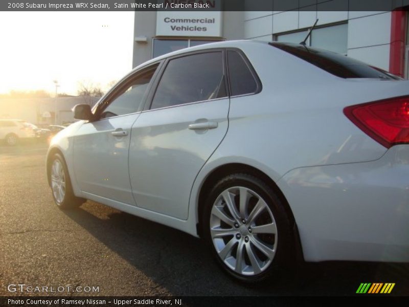 Satin White Pearl / Carbon Black 2008 Subaru Impreza WRX Sedan