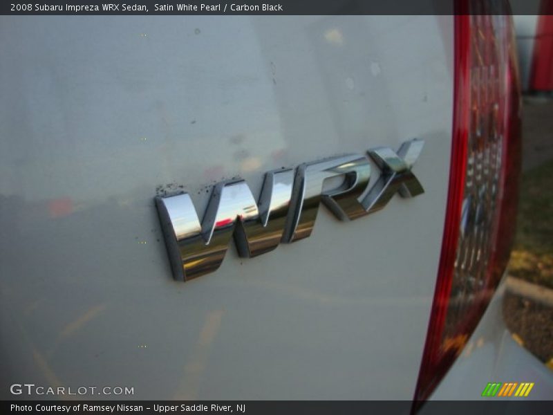 Satin White Pearl / Carbon Black 2008 Subaru Impreza WRX Sedan