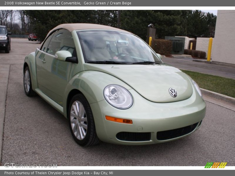 Gecko Green / Cream Beige 2008 Volkswagen New Beetle SE Convertible