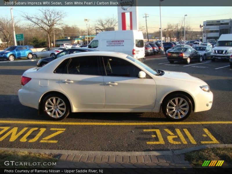 Satin White Pearl / Carbon Black 2008 Subaru Impreza WRX Sedan