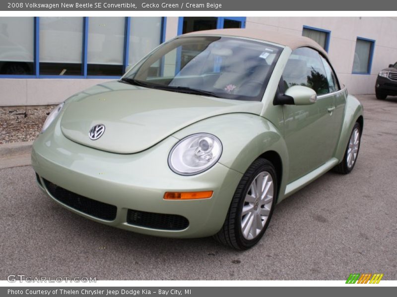 Gecko Green / Cream Beige 2008 Volkswagen New Beetle SE Convertible