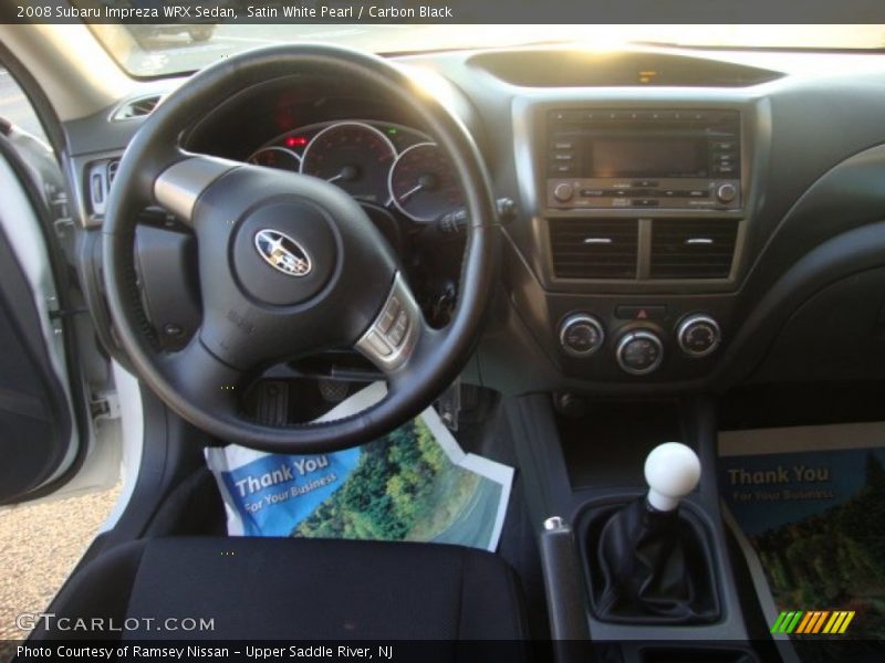 Satin White Pearl / Carbon Black 2008 Subaru Impreza WRX Sedan