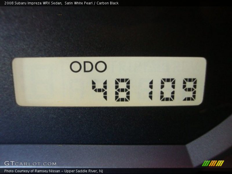 Satin White Pearl / Carbon Black 2008 Subaru Impreza WRX Sedan