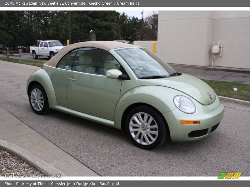 Gecko Green / Cream Beige 2008 Volkswagen New Beetle SE Convertible