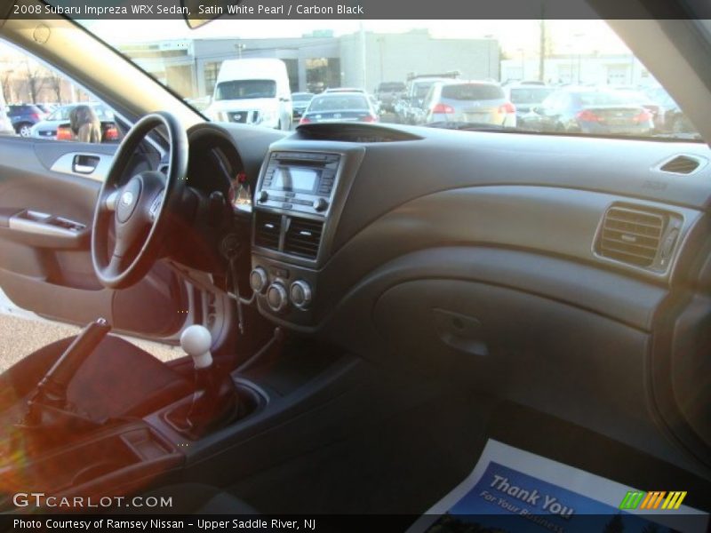 Satin White Pearl / Carbon Black 2008 Subaru Impreza WRX Sedan