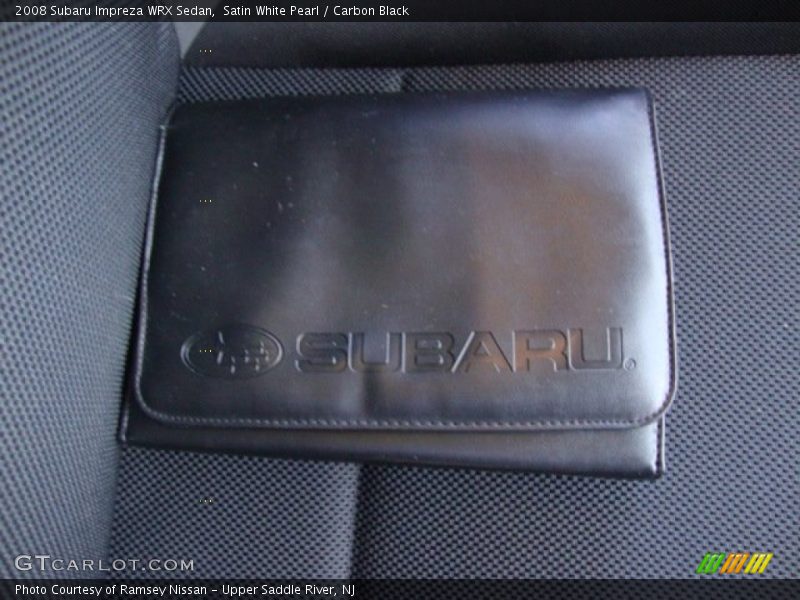 Satin White Pearl / Carbon Black 2008 Subaru Impreza WRX Sedan