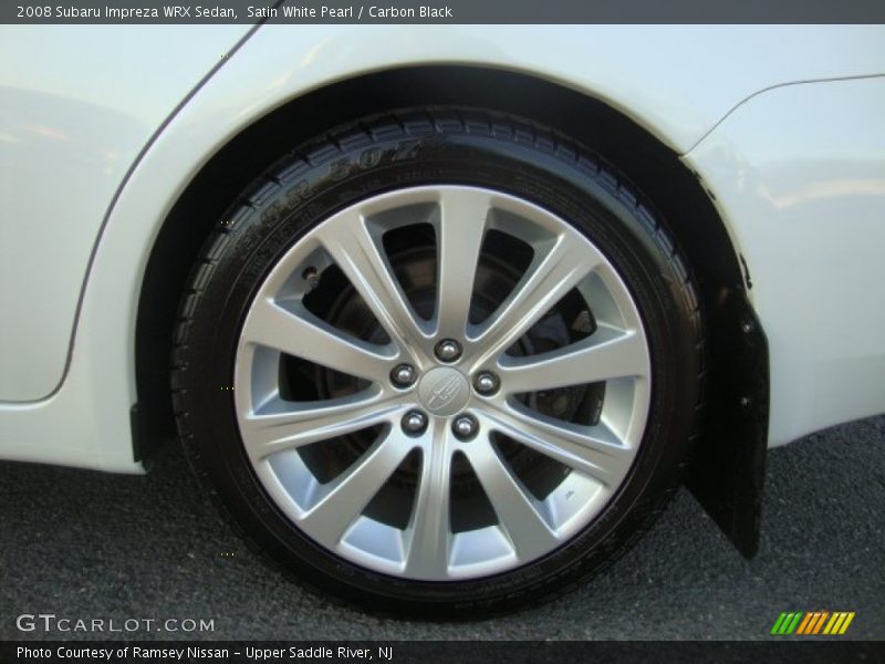 Satin White Pearl / Carbon Black 2008 Subaru Impreza WRX Sedan