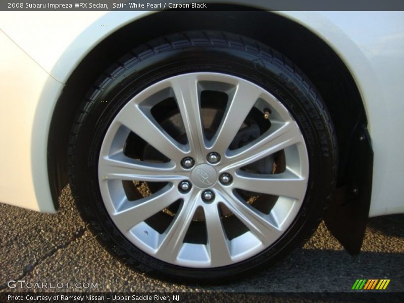 Satin White Pearl / Carbon Black 2008 Subaru Impreza WRX Sedan