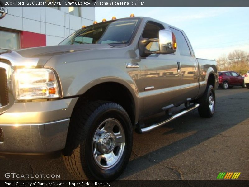 Arizona Beige Metallic / Tan 2007 Ford F350 Super Duty XLT Crew Cab 4x4