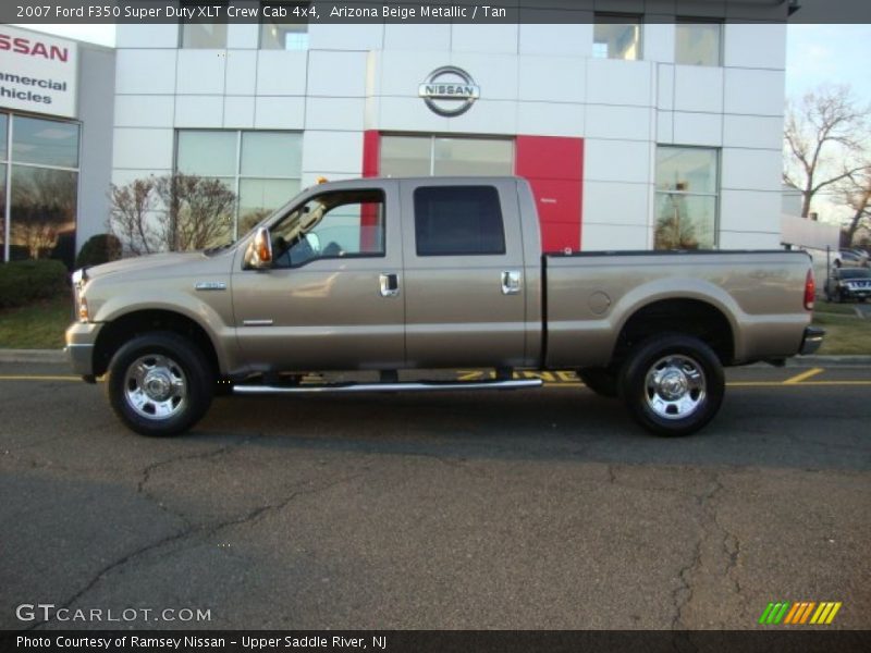 Arizona Beige Metallic / Tan 2007 Ford F350 Super Duty XLT Crew Cab 4x4