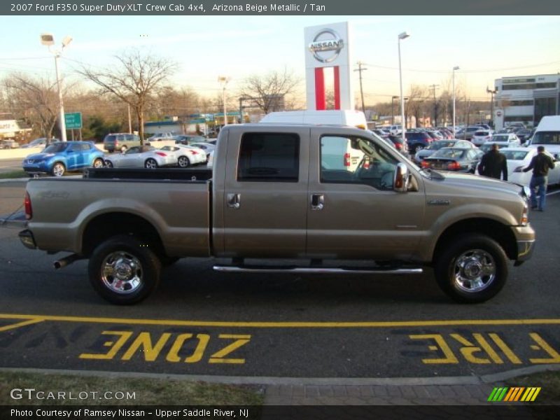 Arizona Beige Metallic / Tan 2007 Ford F350 Super Duty XLT Crew Cab 4x4