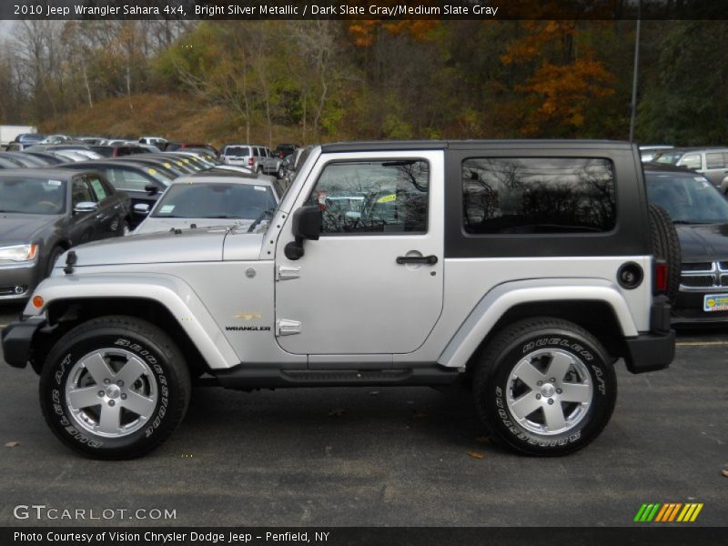 Bright Silver Metallic / Dark Slate Gray/Medium Slate Gray 2010 Jeep Wrangler Sahara 4x4