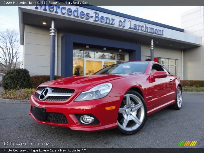 Mars Red / Stone 2009 Mercedes-Benz SL 550 Roadster