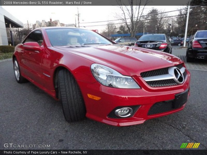 Mars Red / Stone 2009 Mercedes-Benz SL 550 Roadster
