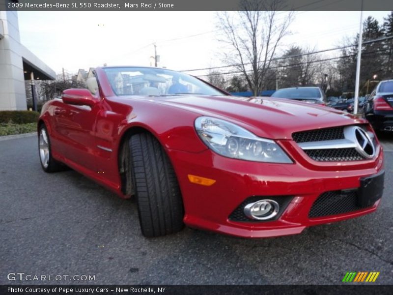 Mars Red / Stone 2009 Mercedes-Benz SL 550 Roadster