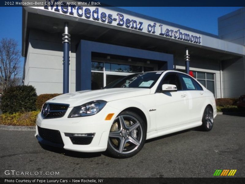 Arctic White / Black 2012 Mercedes-Benz C 63 AMG