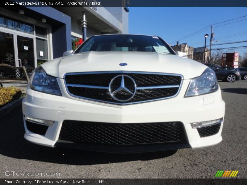 Arctic White / Black 2012 Mercedes-Benz C 63 AMG