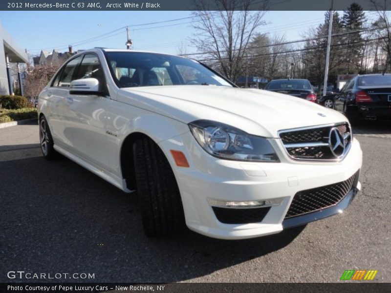 Arctic White / Black 2012 Mercedes-Benz C 63 AMG
