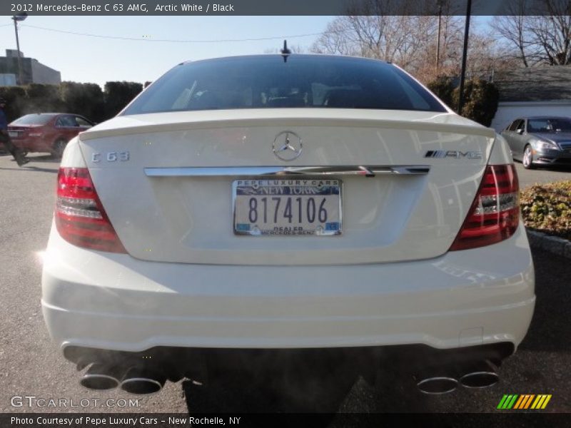 Arctic White / Black 2012 Mercedes-Benz C 63 AMG