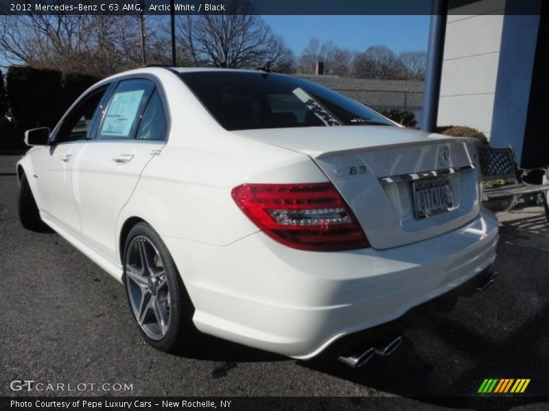 Arctic White / Black 2012 Mercedes-Benz C 63 AMG