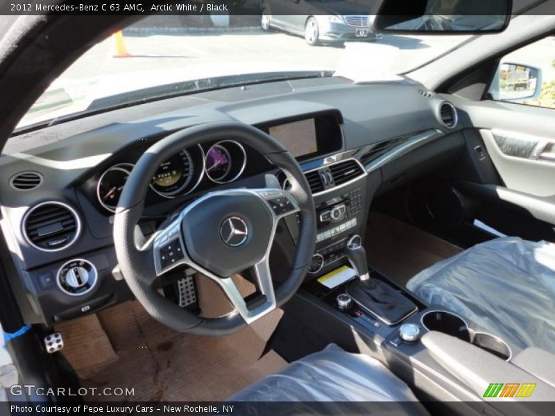 Arctic White / Black 2012 Mercedes-Benz C 63 AMG