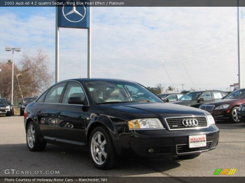 Ming Blue Pearl Effect / Platinum 2003 Audi A6 4.2 quattro Sedan