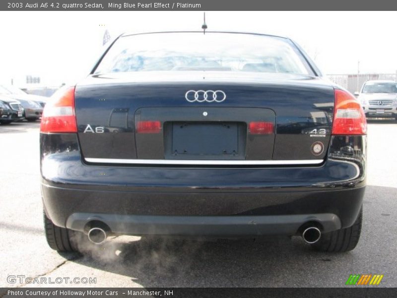 Ming Blue Pearl Effect / Platinum 2003 Audi A6 4.2 quattro Sedan