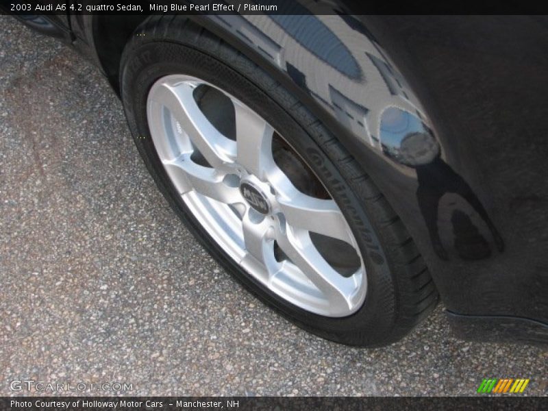Ming Blue Pearl Effect / Platinum 2003 Audi A6 4.2 quattro Sedan