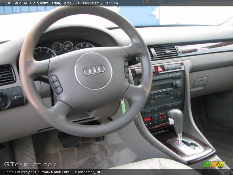 Ming Blue Pearl Effect / Platinum 2003 Audi A6 4.2 quattro Sedan