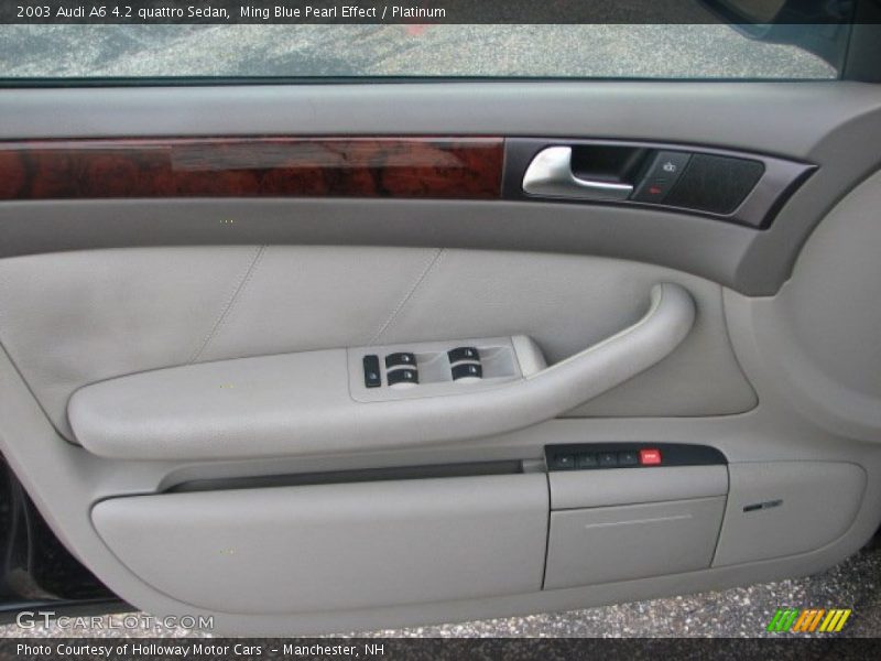 Ming Blue Pearl Effect / Platinum 2003 Audi A6 4.2 quattro Sedan