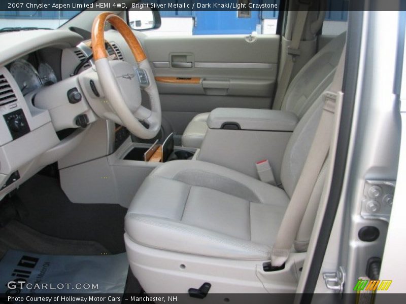 Bright Silver Metallic / Dark Khaki/Light Graystone 2007 Chrysler Aspen Limited HEMI 4WD