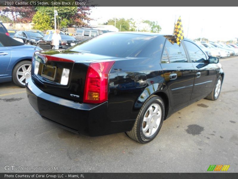 Sable Black / Ebony 2003 Cadillac CTS Sedan