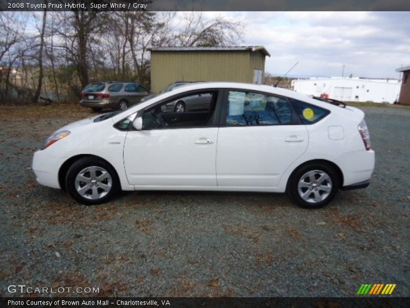 Super White / Gray 2008 Toyota Prius Hybrid