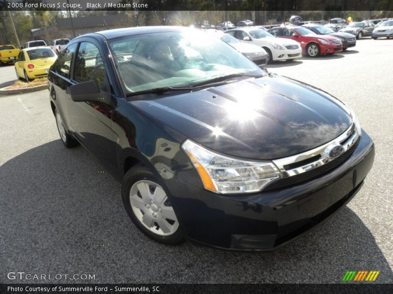 Black / Medium Stone 2008 Ford Focus S Coupe