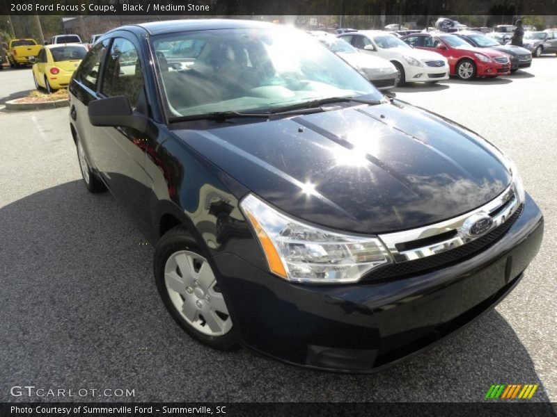 Black / Medium Stone 2008 Ford Focus S Coupe