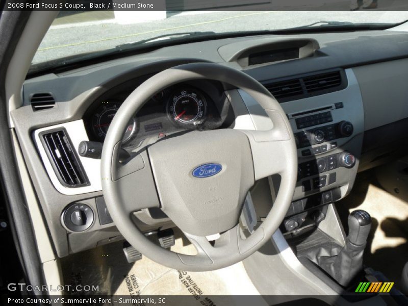 Black / Medium Stone 2008 Ford Focus S Coupe