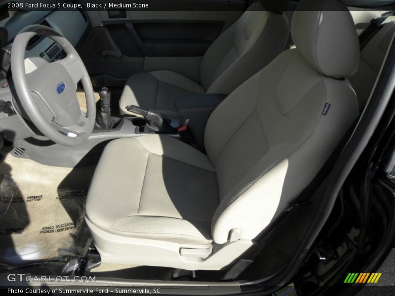 Black / Medium Stone 2008 Ford Focus S Coupe