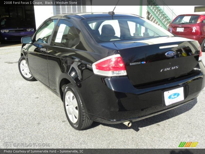Black / Medium Stone 2008 Ford Focus S Coupe