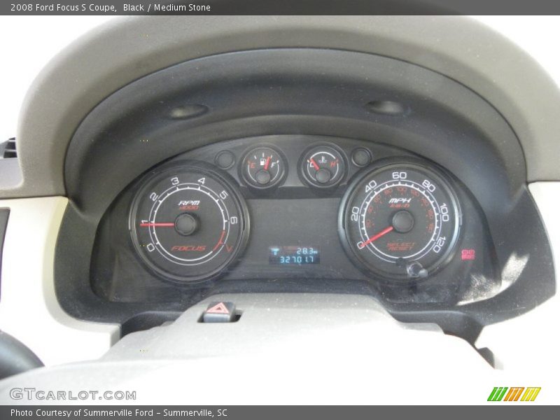 Black / Medium Stone 2008 Ford Focus S Coupe